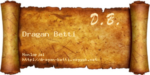 Dragan Betti névjegykártya